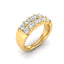 1.50 ctw Round Lab Grown Diamond Double Row Ring in 14kt Yellow Gold