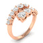 1.50 ctw Round Lab Grown Diamond Bypass Ring in 14kt Rose Gold
