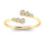 0.12 ctw Bezel Set Round Lab Grown Diamond Bypass Ring in 14kt Yellow Gold