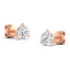 Round Lab Grown Diamond Martini Stud Earrings in 14kt Rose Gold
