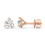 Round Lab Grown Diamond Martini Stud Earrings in 14kt Rose Gold