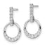 0.37 ctw Round Lab Grown Diamond Circle Drop Earrings in 14kt White Gold