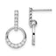 0.37 ctw Round Lab Grown Diamond Circle Drop Earrings in 14kt White Gold