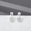 Cushion Cut Blue Topaz and Lab Grown Diamond Earrings in 925 Sterling Silver
