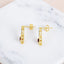 Cushion Cut Garnet and Lab Grown Diamond Earrings in 22kt Yellow Gold Plated 925 Sterling Silver