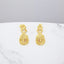 Cushion Cut Garnet and Lab Grown Diamond Earrings in 22kt Yellow Gold Plated 925 Sterling Silver