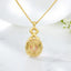 Cushion Cut Garnet and White Enamel Pendant in 18kt Yellow Gold Plated 925 Sterling Silver