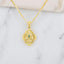 1.04 ctw Green Tourmaline and Diamond Enamel Pendant in 14kt Yellow Gold