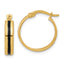 Black Enamel Hoop Earrings in 14kt Yellow Gold