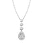 0.62 ctw Pear Shaped Lab Grown Diamond Halo Pendant in 14kt White Gold