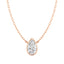 Bezel Set Pear Shaped Lab Grown Diamond Solitaire Pendant in 14kt Rose Gold