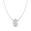 Bezel Set Pear Shaped Lab Grown Diamond Solitaire Pendant in 14kt White Gold