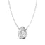 Bezel Set Pear Shaped Lab Grown Diamond Solitaire Pendant in 14kt White Gold