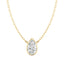 Bezel Set Pear Shaped Lab Grown Diamond Solitaire Pendant in 14kt Yellow Gold