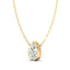 Bezel Set Pear Shaped Lab Grown Diamond Solitaire Pendant in 14kt Yellow Gold