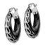 Black Onyx Hoop Earrings in 925 Sterling Silver