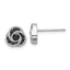 Black Spinel Love Knot Stud Earrings in 925 Sterling Silver