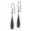 Black Onyx Teardrop Dangle Earrings in 925 Sterling Silver
