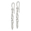 High Polish Marquise Link Dangle Earrings in 925 Sterling Silver