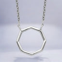 High Polish Octagon Necklace in 925 Sterling Silver