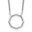 High Polish Octagon Necklace in 925 Sterling Silver