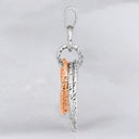 Diamond Cut Circle Pendant in Two-Tone 925 Sterling Silver