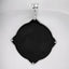 Colgante de plata de ley 925 con talla de diamante y ónix negro