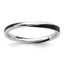 Black Enamel Twisted Stackable Ring in 925 Sterling Silver