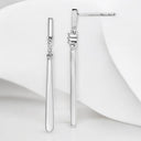 Diamond Accent Dangle Earrings in 925 Sterling Silver