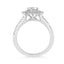 1.72 ctw Oval Lab Grown Diamond Split Shank Halo Engagement Ring in 14kt White Gold
