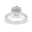 1.52 ctw Round Lab Grown Diamond Halo Ring in 14kt White Gold