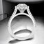 4.01 ctw Emerald Cut Lab Grown Diamond Halo Engagement Ring in 14kt White Gold