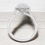 2.53 ctw Round Lab Grown Diamond Split Shank Halo Engagement Ring in 14kt White Gold