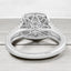 2.53 ctw Round Lab Grown Diamond Split Shank Halo Engagement Ring in 14kt White Gold