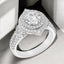 2.35 ctw Round Lab Grown Diamond Halo Engagement Ring in 14kt White Gold