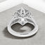 2.35 ctw Round Lab Grown Diamond Halo Engagement Ring in 14kt White Gold