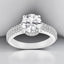 3.64 ctw Round Lab Grown Diamond Double Row Engagement Ring in 14kt White Gold