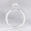 3.64 ctw Round Lab Grown Diamond Double Row Engagement Ring in 14kt White Gold