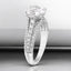 2.80 ctw Oval Lab Grown Diamond Three-Row Engagement Ring in 14kt White Gold