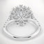 2.45 ctw Round Lab Grown Diamond Double Halo Engagement Ring in 14kt White Gold