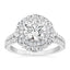 2.52 ctw Round Lab Grown Diamond Double Halo Engagement Ring in 14kt White Gold