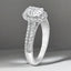 1.94 ctw Oval Lab Grown Diamond Double Row Halo Engagement Ring in 14kt White Gold