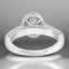 1.94 ctw Oval Lab Grown Diamond Double Row Halo Engagement Ring in 14kt White Gold