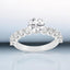 2.51 ctw Round Brilliant Cut Shared Prong Engagement Ring in 14kt White Gold