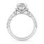 2.88 ctw Round Lab Grown Diamond Shared Prong Engagement Ring in 14kt White Gold