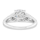 3.10 ctw Cushion Lab Grown Diamond Split Shank Engagement Ring in 14kt White Gold