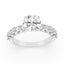 2.86 ctw Round Lab Grown Diamond Prong-Set Engagement Ring in 14kt White Gold
