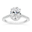 3.01 ctw Oval Lab Grown Diamond Hidden Halo Engagement Ring in 14kt White Gold