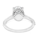 3.01 ctw Oval Lab Grown Diamond Hidden Halo Engagement Ring in 14kt White Gold