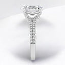 3.48 ctw Oval Lab Grown Diamond Split Shank Engagement Ring in 14kt White Gold